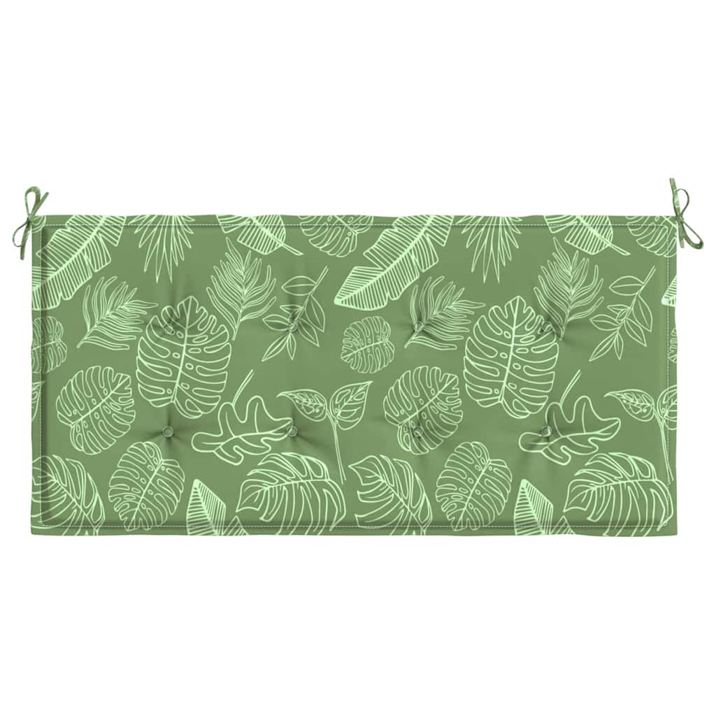 vidaXL Pernă bancă de grădină model frunze, 100x50x4 cm, textil oxford