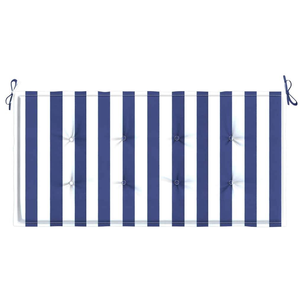 vidaXL Pernă bancă grădină, albastru&alb, 120x50x4 cm, textil oxford