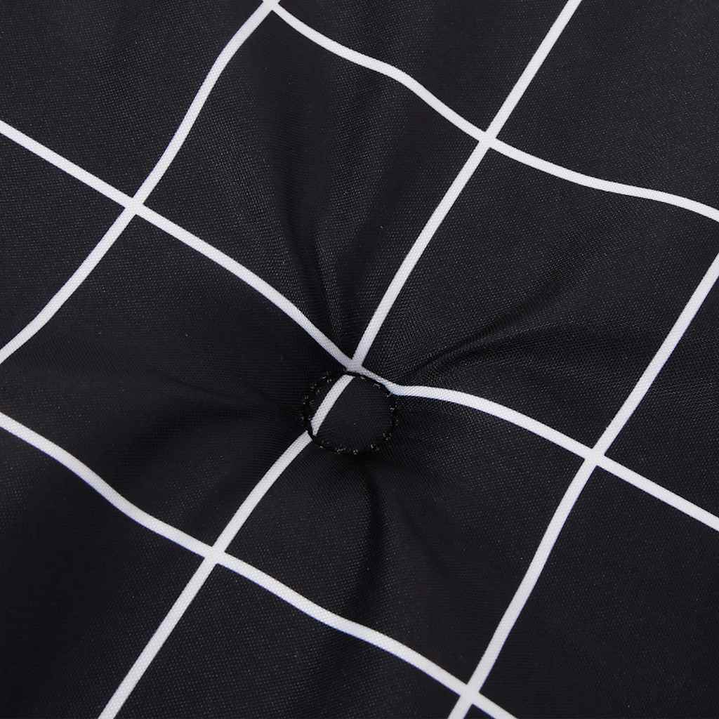 vidaXL Pernă bancă de grădină negru carouri 150x50x4 cm textil oxford vidaXL Pernă bancă de grădină negru carouri 150x50x4 cm textil oxford