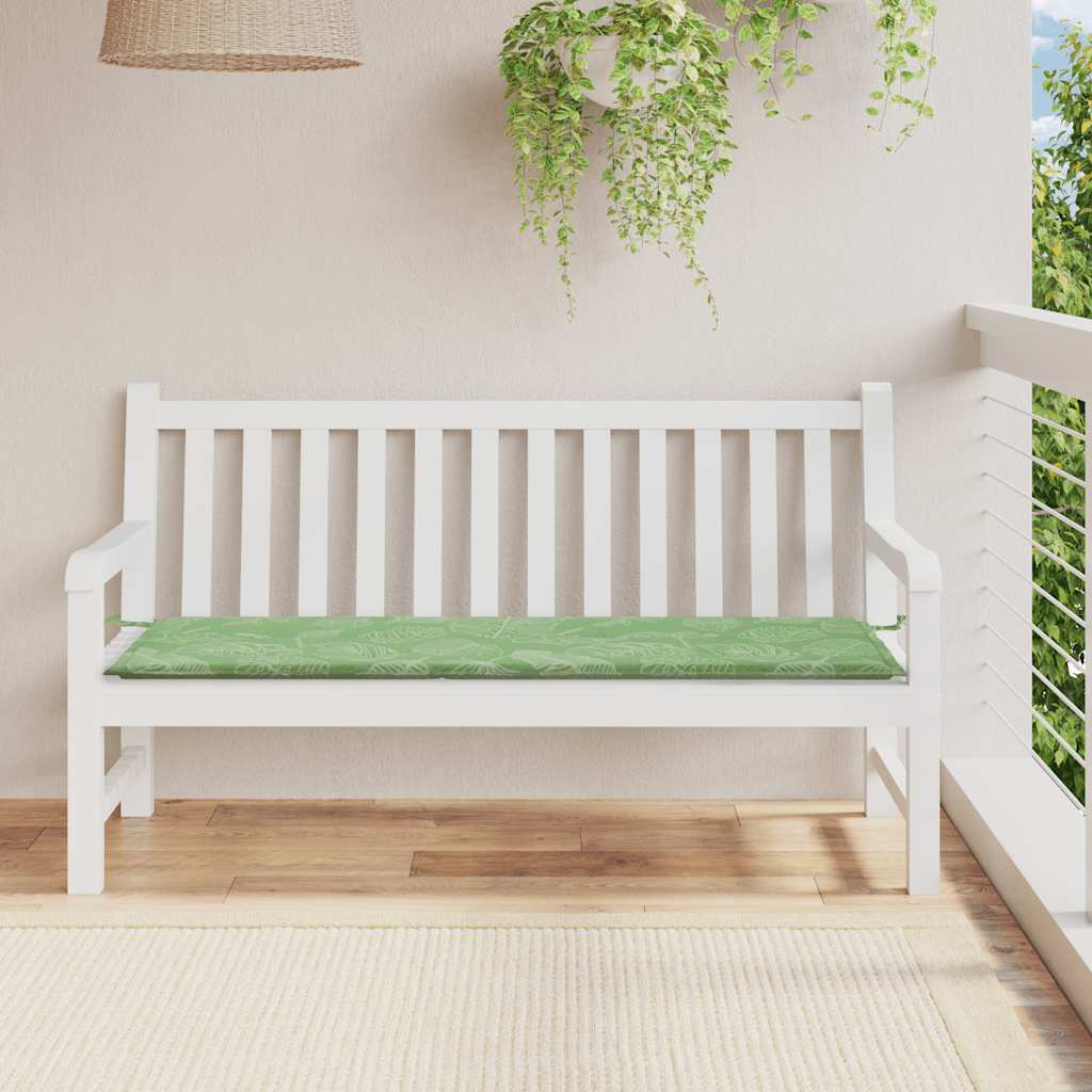 vidaXL Pernă bancă de grădină model frunze, 150x50x4 cm, textil oxford vidaXL Pernă bancă de grădină model frunze, 150x50x4 cm, textil oxford