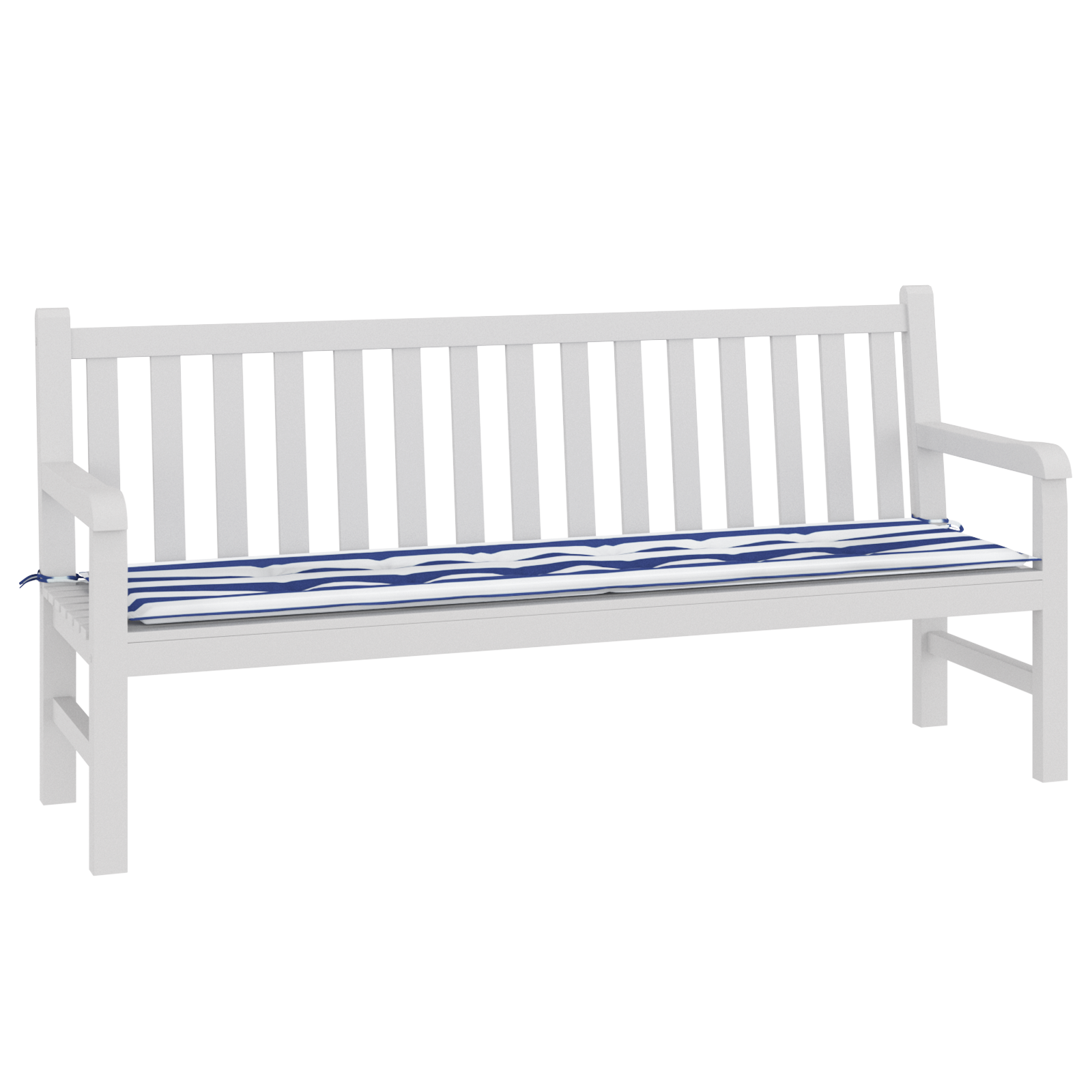 vidaXL Pernă bancă, dungi albastre/albe, 180x50x4 cm, material oxford