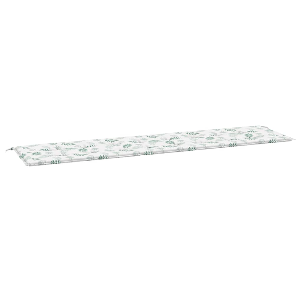vidaXL Pernă bancă de grădină, model frunze, 200x50x4 cm, textil vidaXL Pernă bancă de grădină, model frunze, 200x50x4 cm, textil