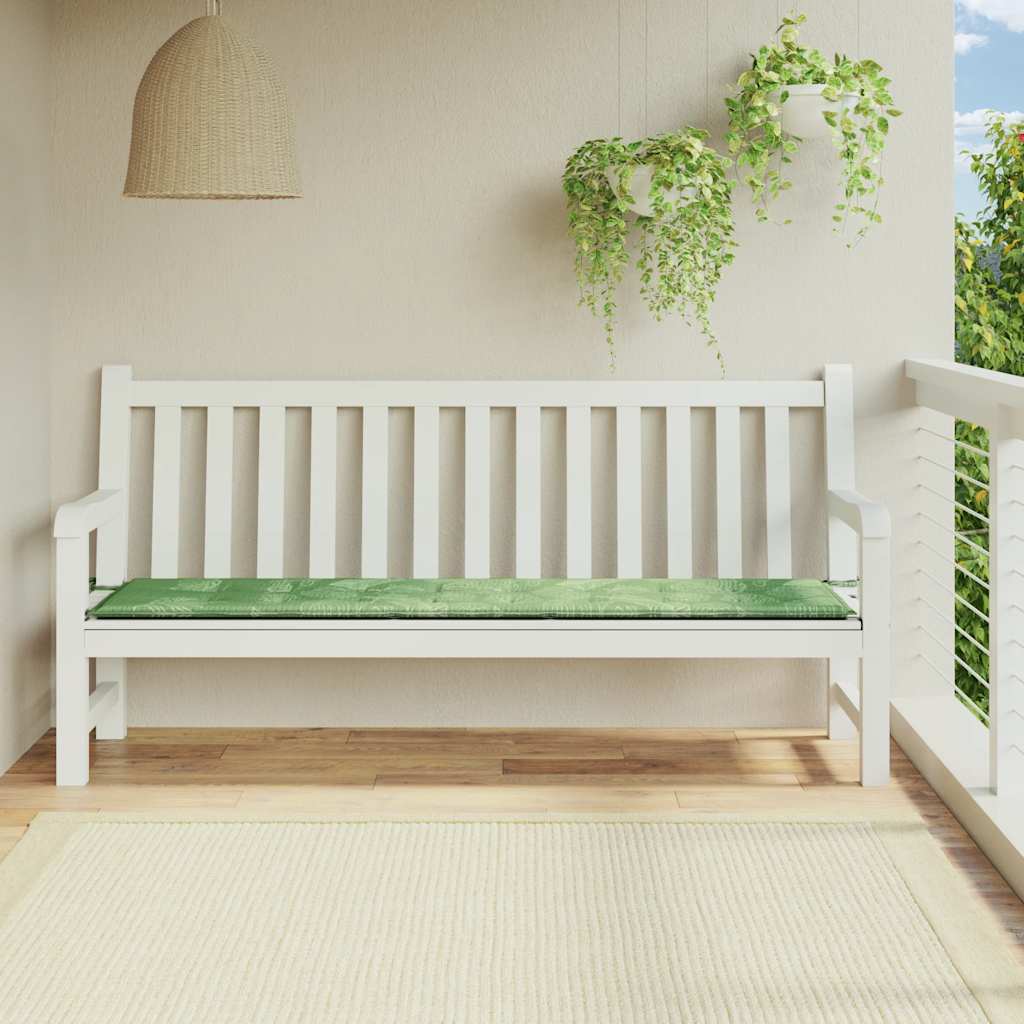 vidaXL Pernă bancă de grădină, model frunze, 200x50x4 cm, textil vidaXL Pernă bancă de grădină, model frunze, 200x50x4 cm, textil