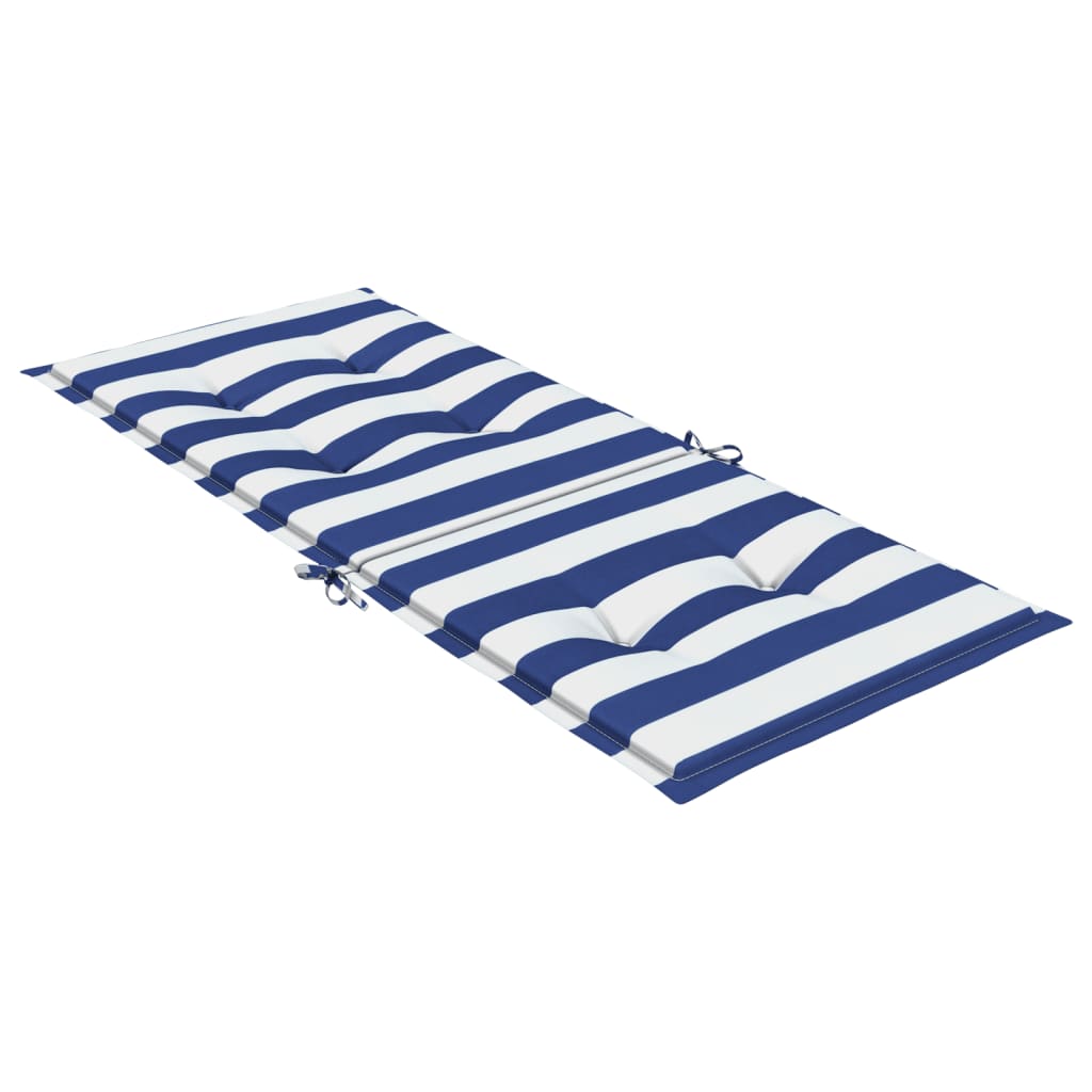 vidaXL Perne de scaun spătar înalt, 6 buc. dungi albastre&albe, textil vidaXL Perne de scaun spătar înalt, 6 buc. dungi albastre&albe, textil