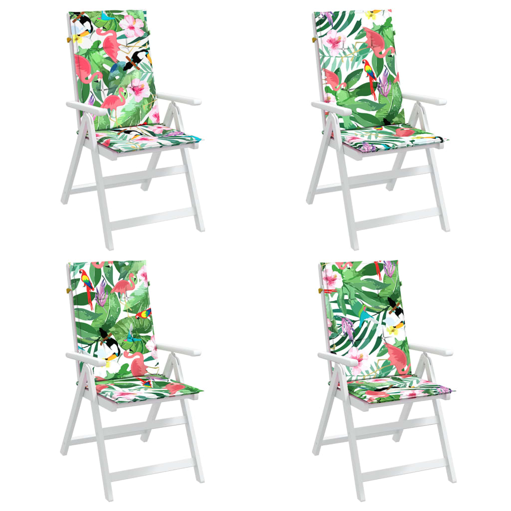 vidaXL Perne de scaun spătar înalt, 4 buc., multicolor, textil