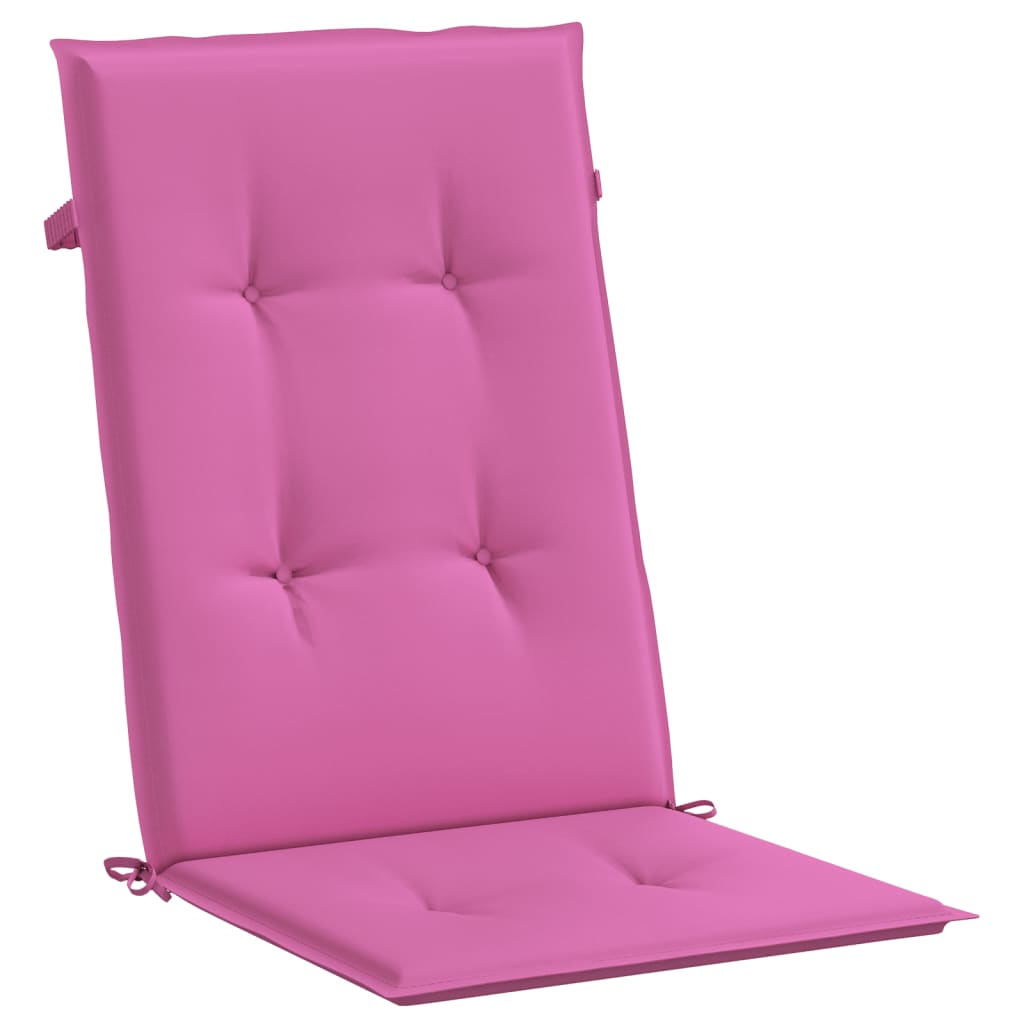 vidaXL Perne scaun cu spătar înalt, 2 buc., roz, 120x50x3 cm, textil vidaXL Perne scaun cu spătar înalt, 2 buc., roz, 120x50x3 cm, textil