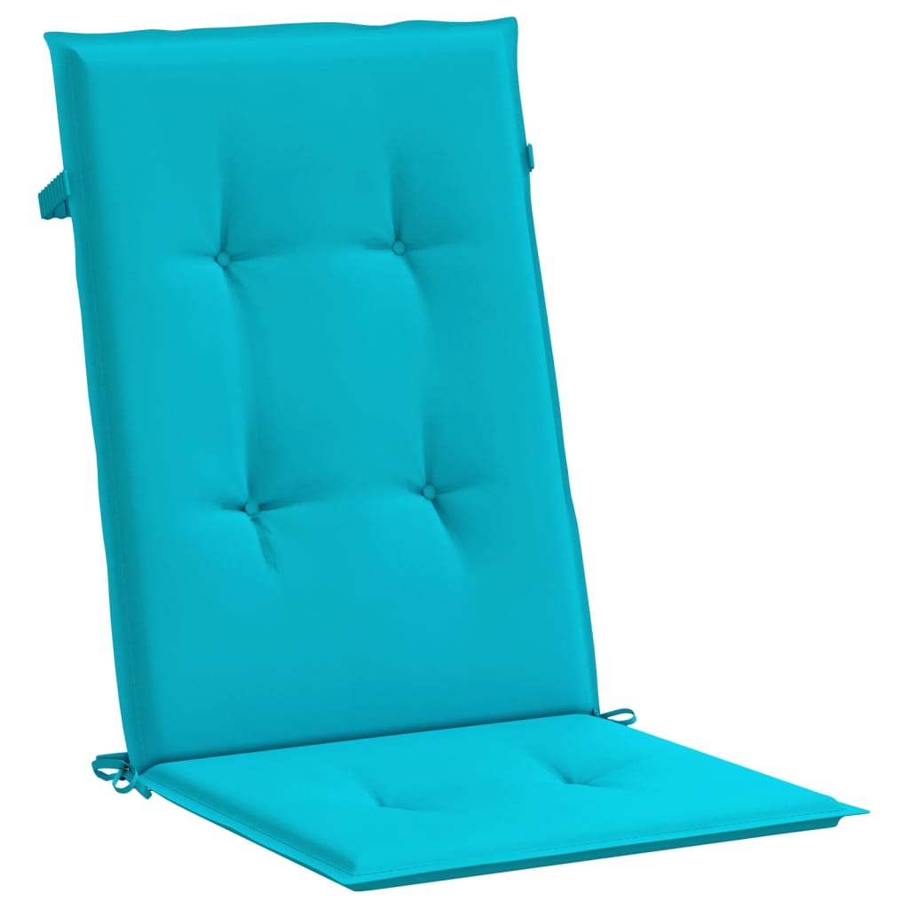 vidaXL Perne de scaun spătar înalt, 6 buc., turcoaz, textil vidaXL Perne de scaun spătar înalt, 6 buc., turcoaz, textil
