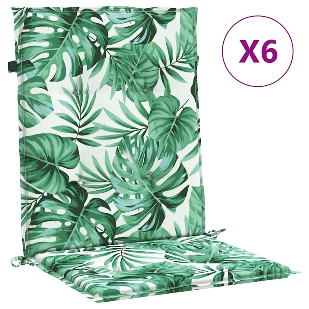 vidaXL Perne pentru scaune Altele 6 pcs model frunze 100 x 50 x 3 cm