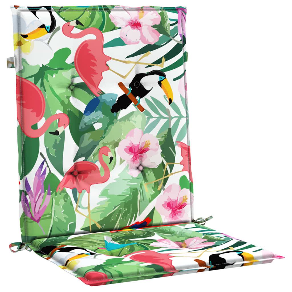 vidaXL Perne pentru scaune cu spătar jos, 2 buc, multicolor, textil