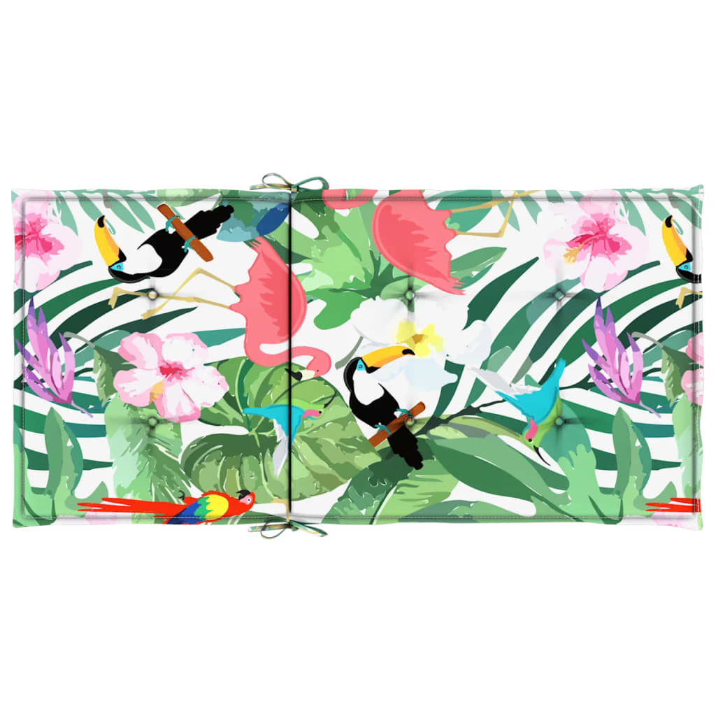 vidaXL Perne pentru scaune cu spătar jos, 2 buc, multicolor, textil