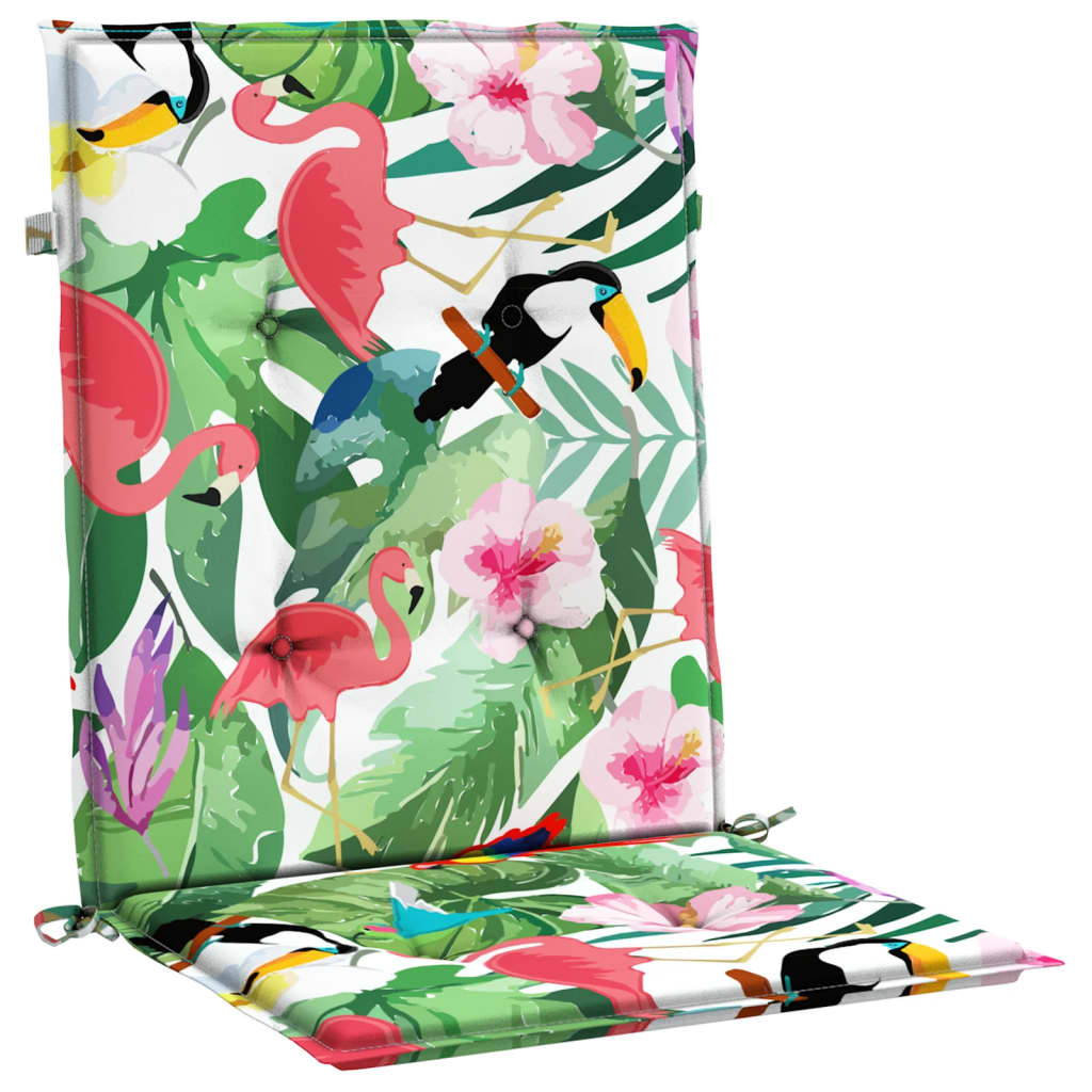 vidaXL Perne pentru scaune cu spătar jos, 6 buc, multicolor, textil