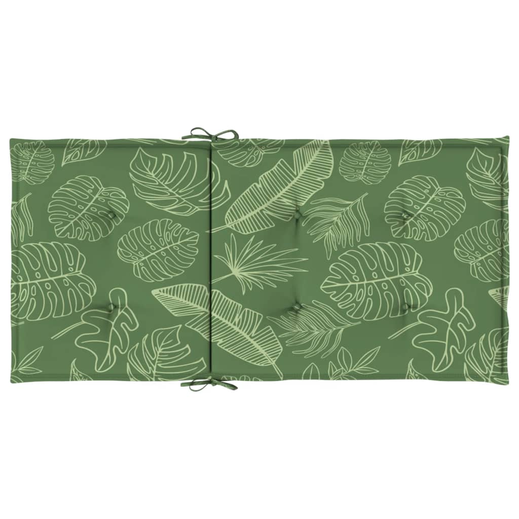 vidaXL Perne de scaun spătar jos, 2 buc., model frunze, textil