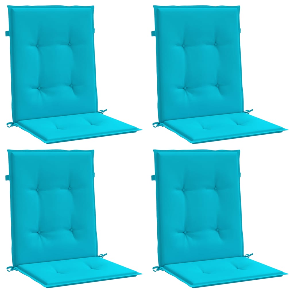 vidaXL Perne pentru scaune cu spătar mic, 4 buc., turcoaz, textil vidaXL Perne pentru scaune cu spătar mic, 4 buc., turcoaz, textil