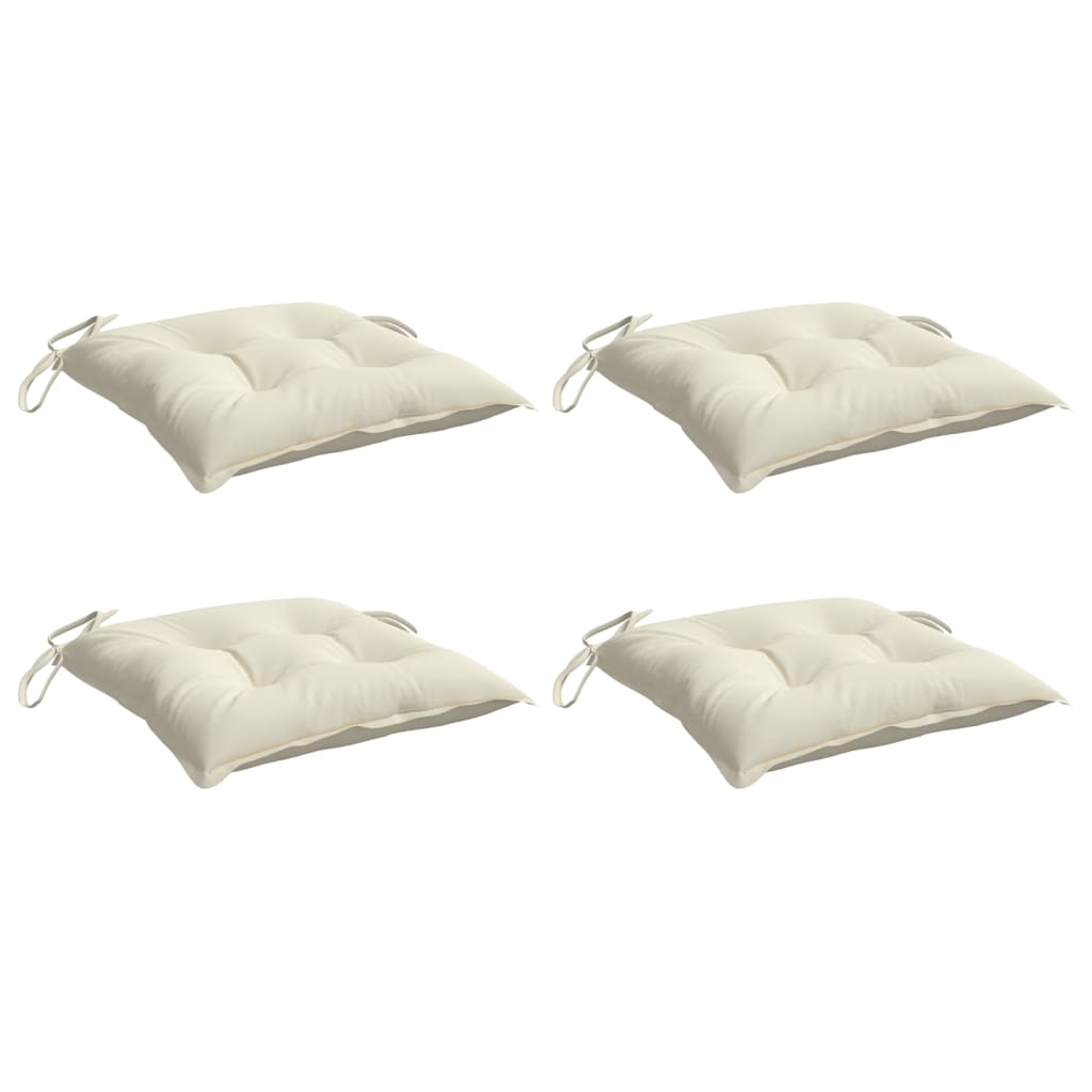 vidaXL Perne de scaun, 4 buc., alb crem, 40x40x7 cm, textil oxford vidaXL Perne de scaun, 4 buc., alb crem, 40x40x7 cm, textil oxford
