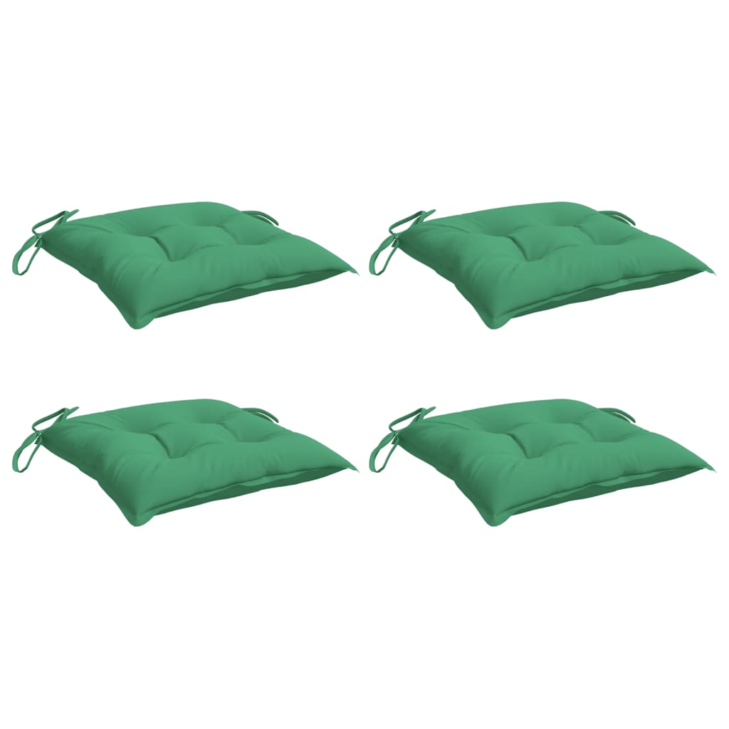 vidaXL Perne de scaun, 4 buc., verde, 40x40x7 cm, textil oxford