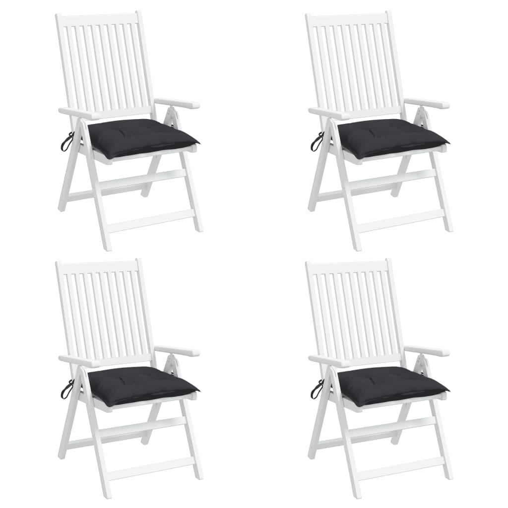 vidaXL Perne de scaun, 4 buc., negru, 40x40x7 cm, textil oxford vidaXL Perne de scaun, 4 buc., negru, 40x40x7 cm, textil oxford