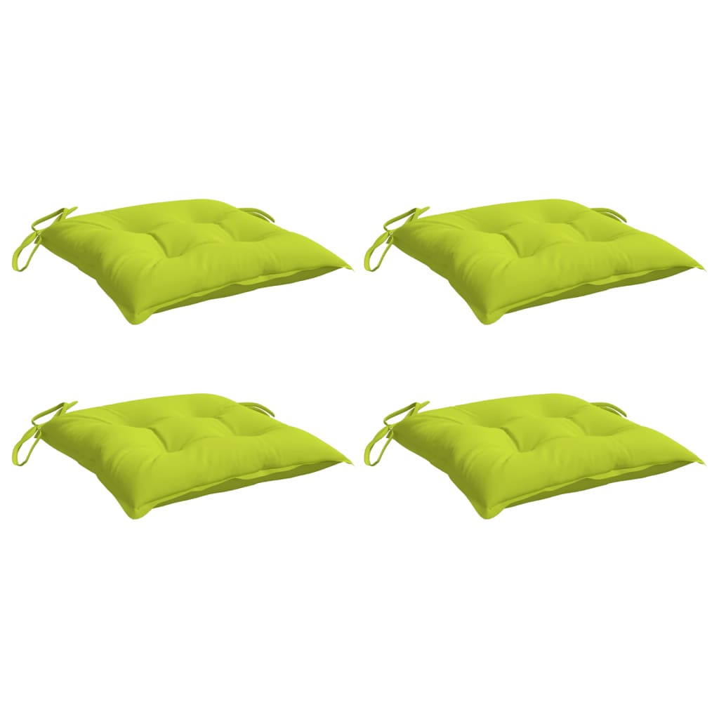 vidaXL Perne de scaun, 4 buc., verde aprins, 40x40x7 cm, textil oxford