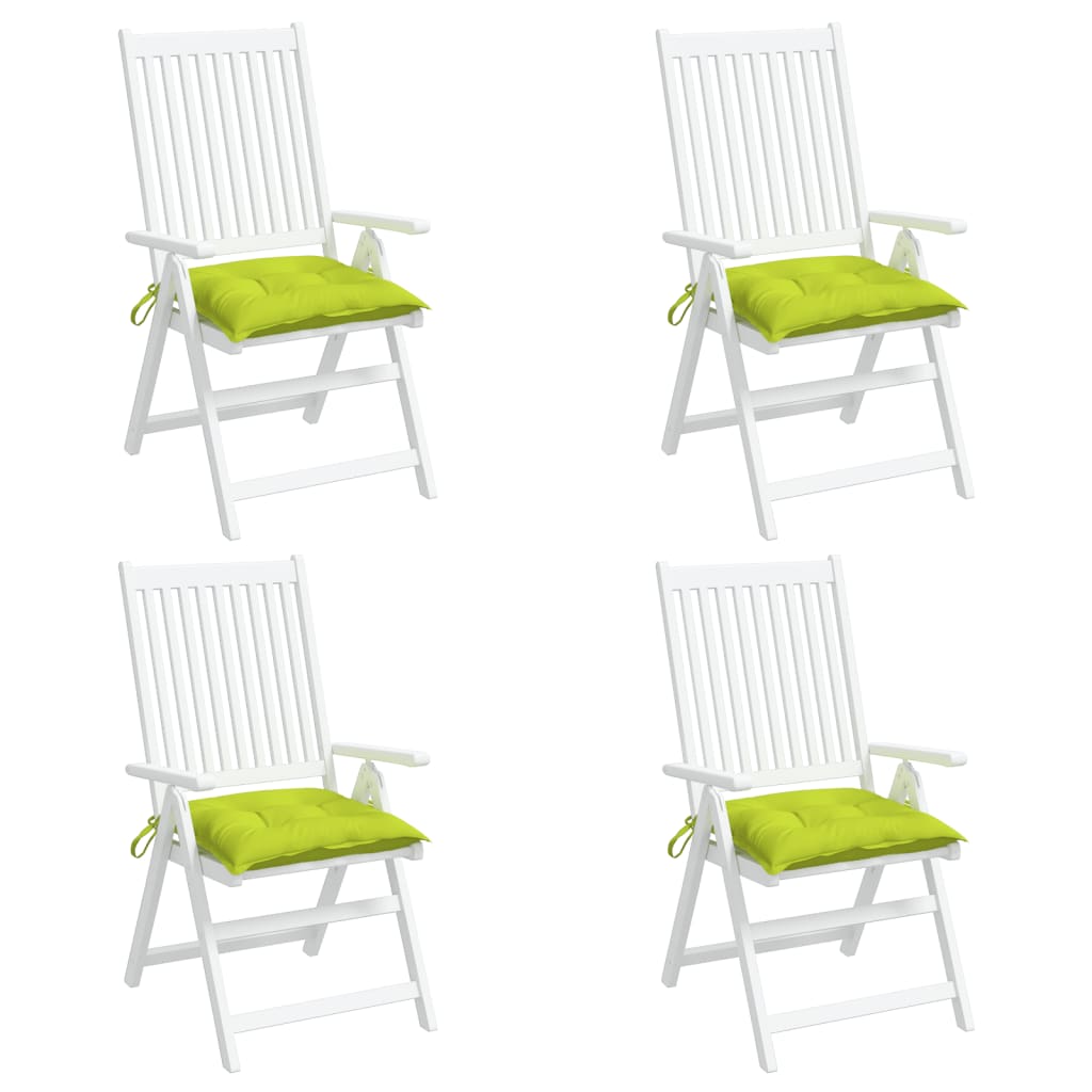 vidaXL Perne de scaun, 4 buc., verde aprins, 40x40x7 cm, textil oxford