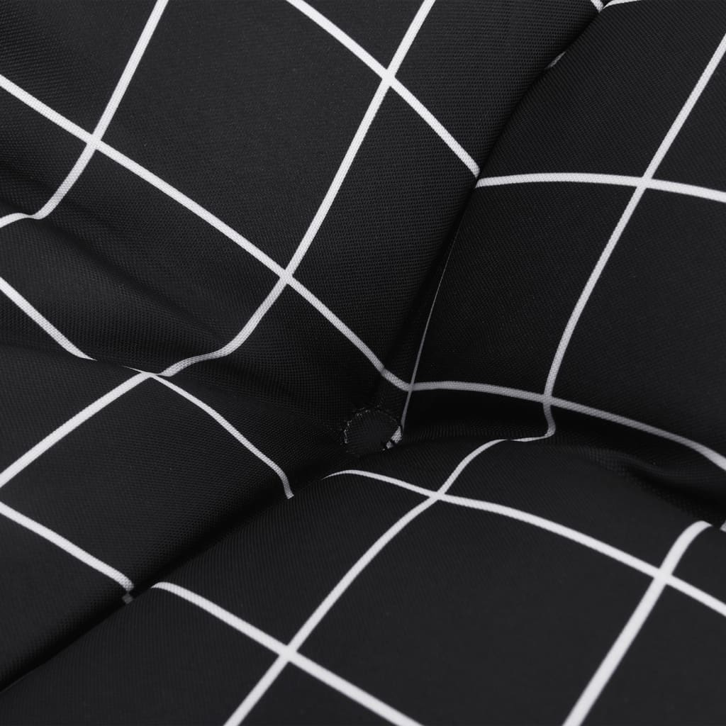 vidaXL Perne scaun, 6 buc., negru, 40x40x7 cm, textil, model pătrățele vidaXL Perne scaun, 6 buc., negru, 40x40x7 cm, textil, model pătrățele