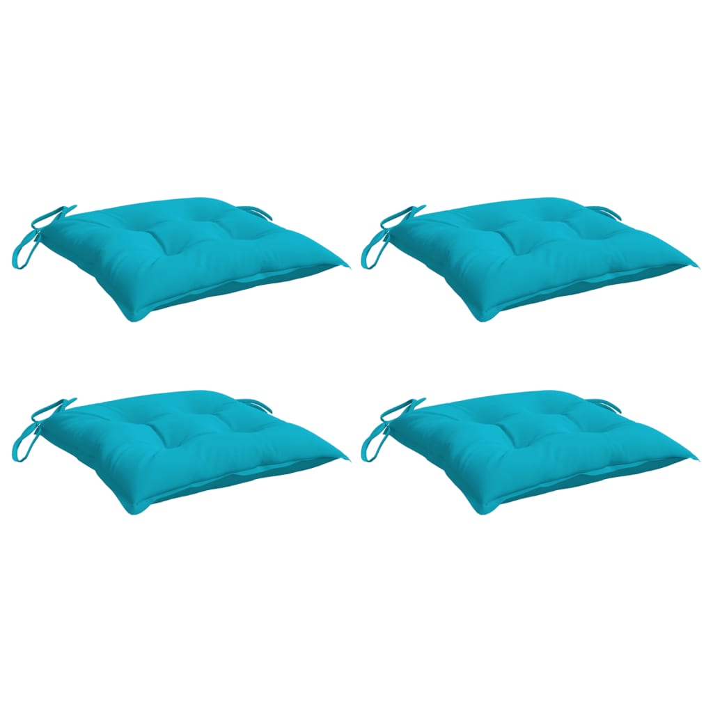 vidaXL Perne de scaun, 4 buc., turcoaz, 40 x 40 x 7 cm, textil