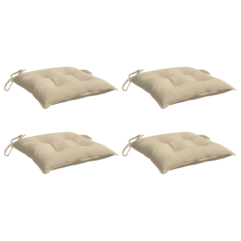 vidaXL Perne de scaun, 4 buc., bej, 50x50x7 cm, textil oxford vidaXL Perne de scaun, 4 buc., bej, 50x50x7 cm, textil oxford