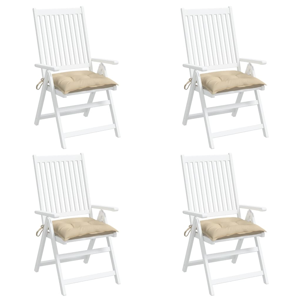 vidaXL Perne de scaun, 4 buc., bej, 50x50x7 cm, textil oxford vidaXL Perne de scaun, 4 buc., bej, 50x50x7 cm, textil oxford