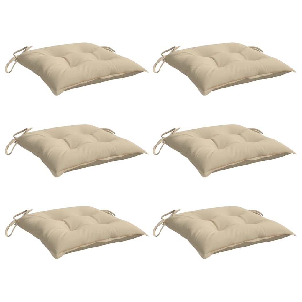 vidaXL Perne de scaun, 6 buc., bej, 50x50x7 cm, textil oxford vidaXL Perne de scaun, 6 buc., bej, 50x50x7 cm, textil oxford