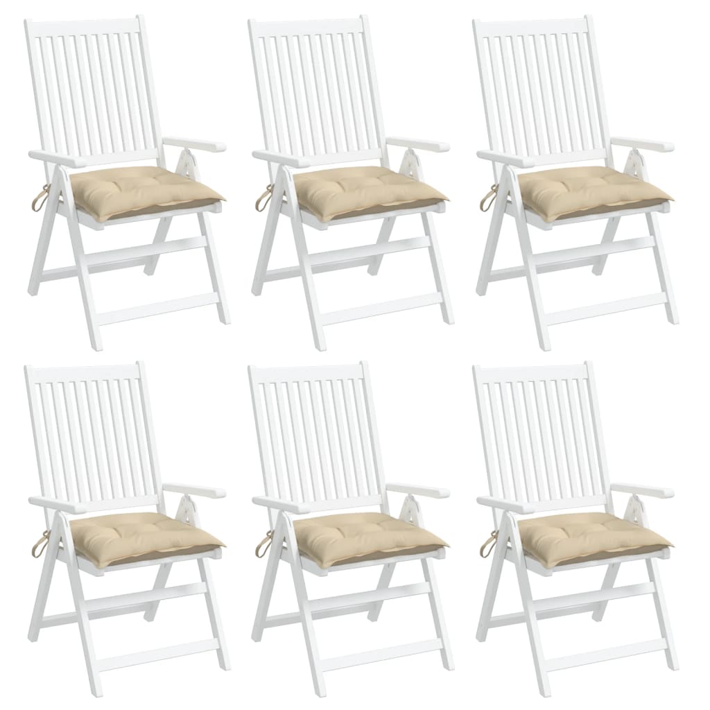 vidaXL Perne de scaun, 6 buc., bej, 50x50x7 cm, textil oxford vidaXL Perne de scaun, 6 buc., bej, 50x50x7 cm, textil oxford