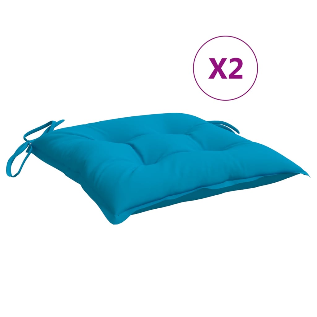 vidaXL Perne de scaun 2 buc. albastru deschis 50x50x7 cm textil oxford vidaXL Perne de scaun 2 buc. albastru deschis 50x50x7 cm textil oxford