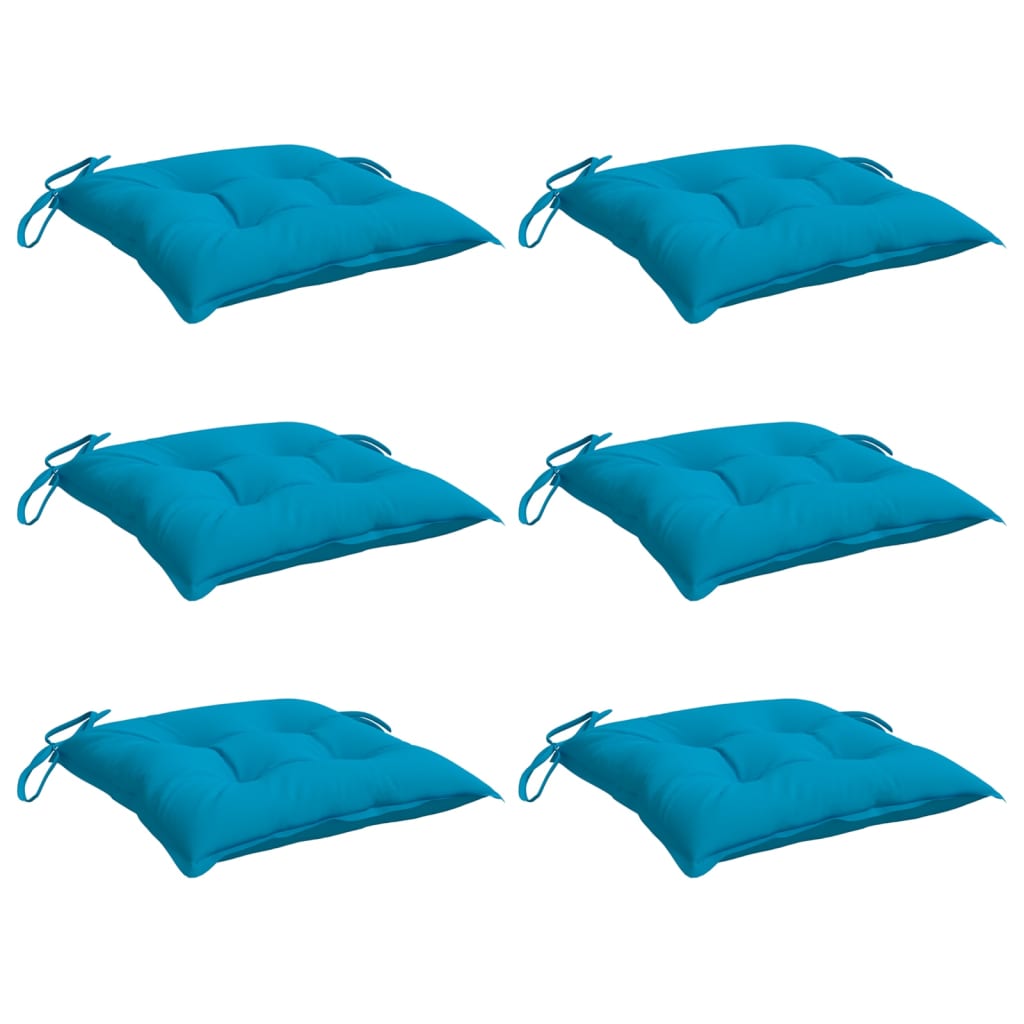 vidaXL Perne de scaun 6 buc. albastru deschis 50x50x7 cm textil oxford