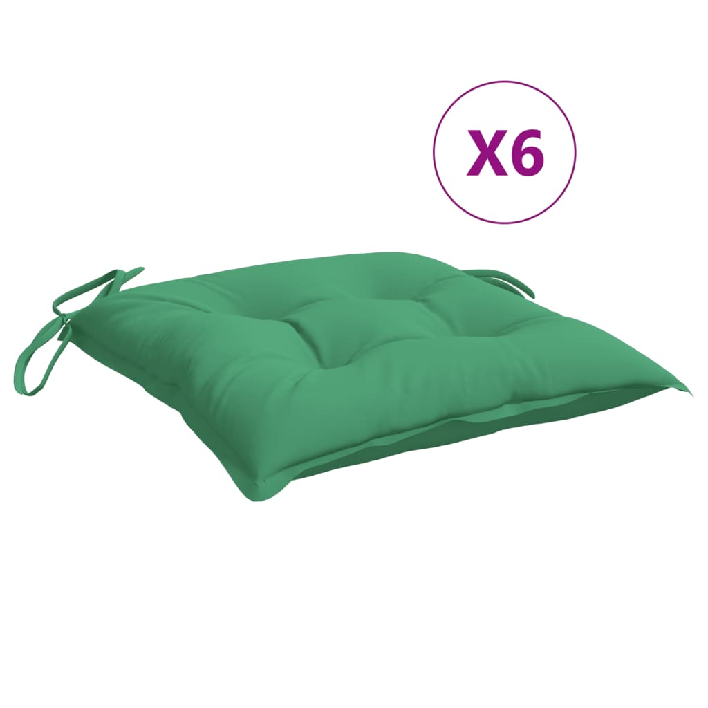 vidaXL Perne de scaun, 6 buc., verde, 50x50x7 cm, textil oxford vidaXL Perne de scaun, 6 buc., verde, 50x50x7 cm, textil oxford