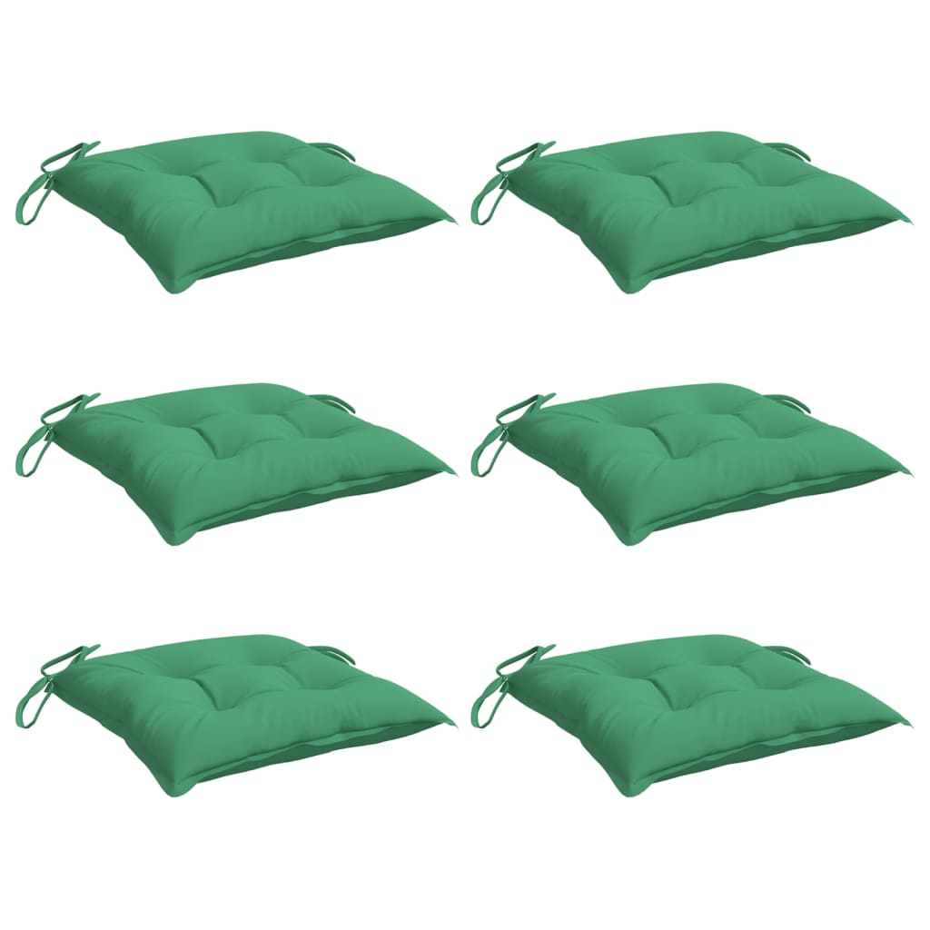 vidaXL Perne de scaun, 6 buc., verde, 50x50x7 cm, textil oxford vidaXL Perne de scaun, 6 buc., verde, 50x50x7 cm, textil oxford