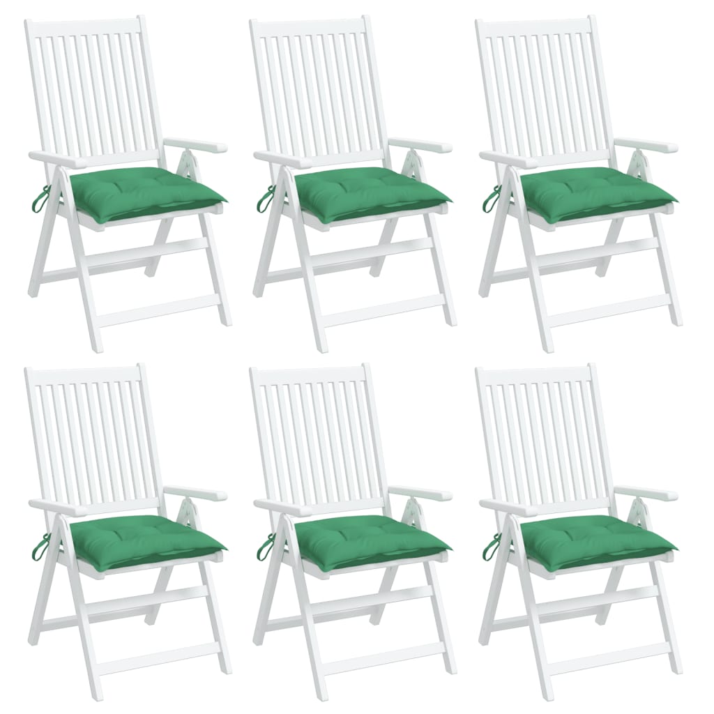 vidaXL Perne de scaun, 6 buc., verde, 50x50x7 cm, textil oxford vidaXL Perne de scaun, 6 buc., verde, 50x50x7 cm, textil oxford