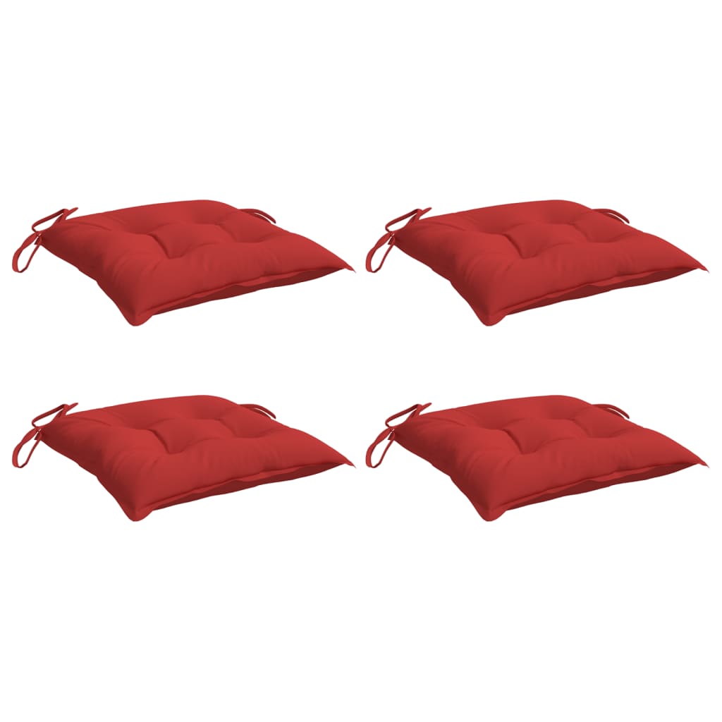 vidaXL Perne de scaun, 4 buc., roșu, 50x50x7 cm, textil oxford vidaXL Perne de scaun, 4 buc., roșu, 50x50x7 cm, textil oxford