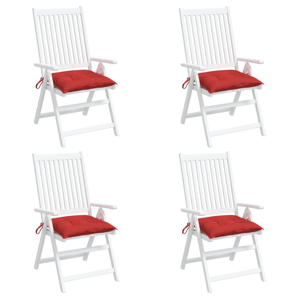 vidaXL Perne de scaun, 4 buc., roșu, 50x50x7 cm, textil oxford vidaXL Perne de scaun, 4 buc., roșu, 50x50x7 cm, textil oxford