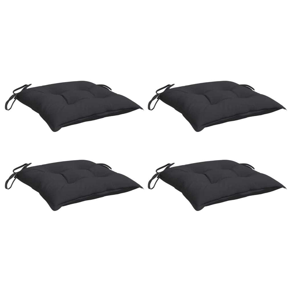 vidaXL Perne de scaun, 4 buc., negru, 50x50x7 cm, textil oxford vidaXL Perne de scaun, 4 buc., negru, 50x50x7 cm, textil oxford