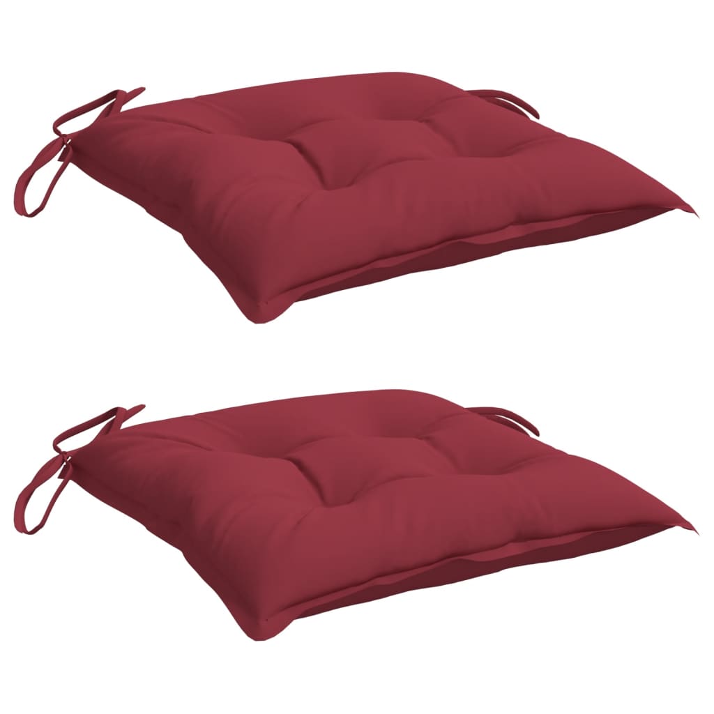 vidaXL Perne de scaun, 2 buc., vin roșu, 50x50x7 cm, textil oxford vidaXL Perne de scaun, 2 buc., vin roșu, 50x50x7 cm, textil oxford