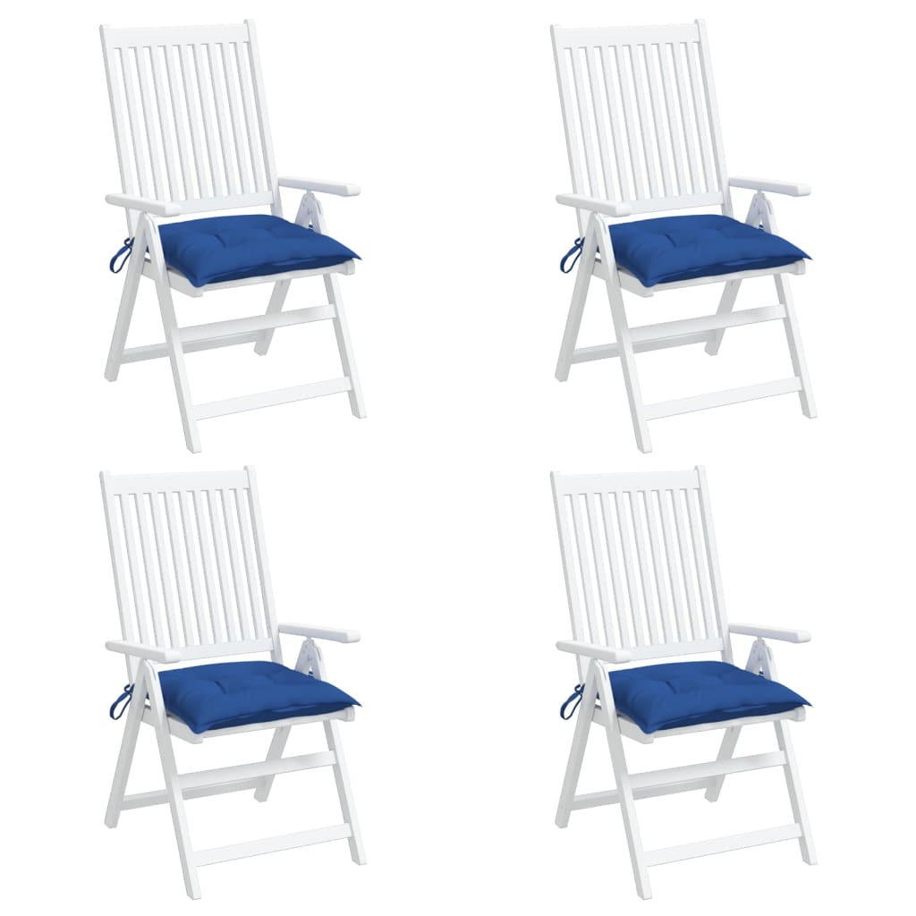 vidaXL Perne de scaun, 4 buc., albastru, 50x50x7 cm, textil oxford