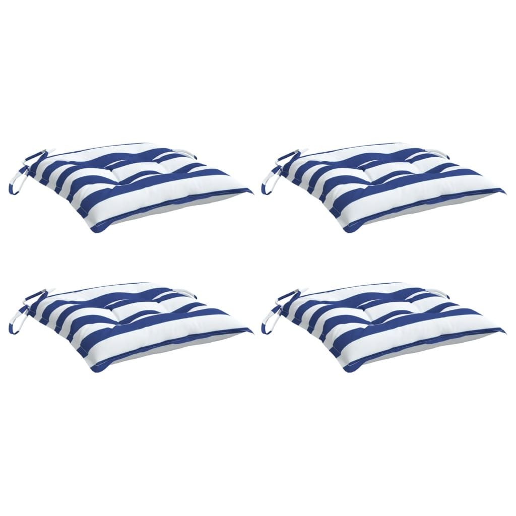 vidaXL Perne de scaun, 4 buc., albastru&alb, 50x50x7 cm, textil oxford vidaXL Perne de scaun, 4 buc., albastru&alb, 50x50x7 cm, textil oxford