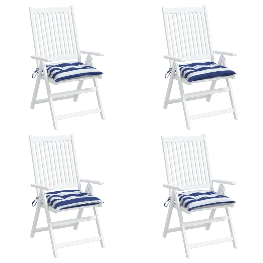 vidaXL Perne de scaun, 4 buc., albastru&alb, 50x50x7 cm, textil oxford vidaXL Perne de scaun, 4 buc., albastru&alb, 50x50x7 cm, textil oxford