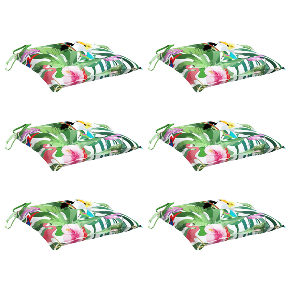 vidaXL Perne de scaun, 6 buc., multicolor, 50x50x7 cm, textil oxford