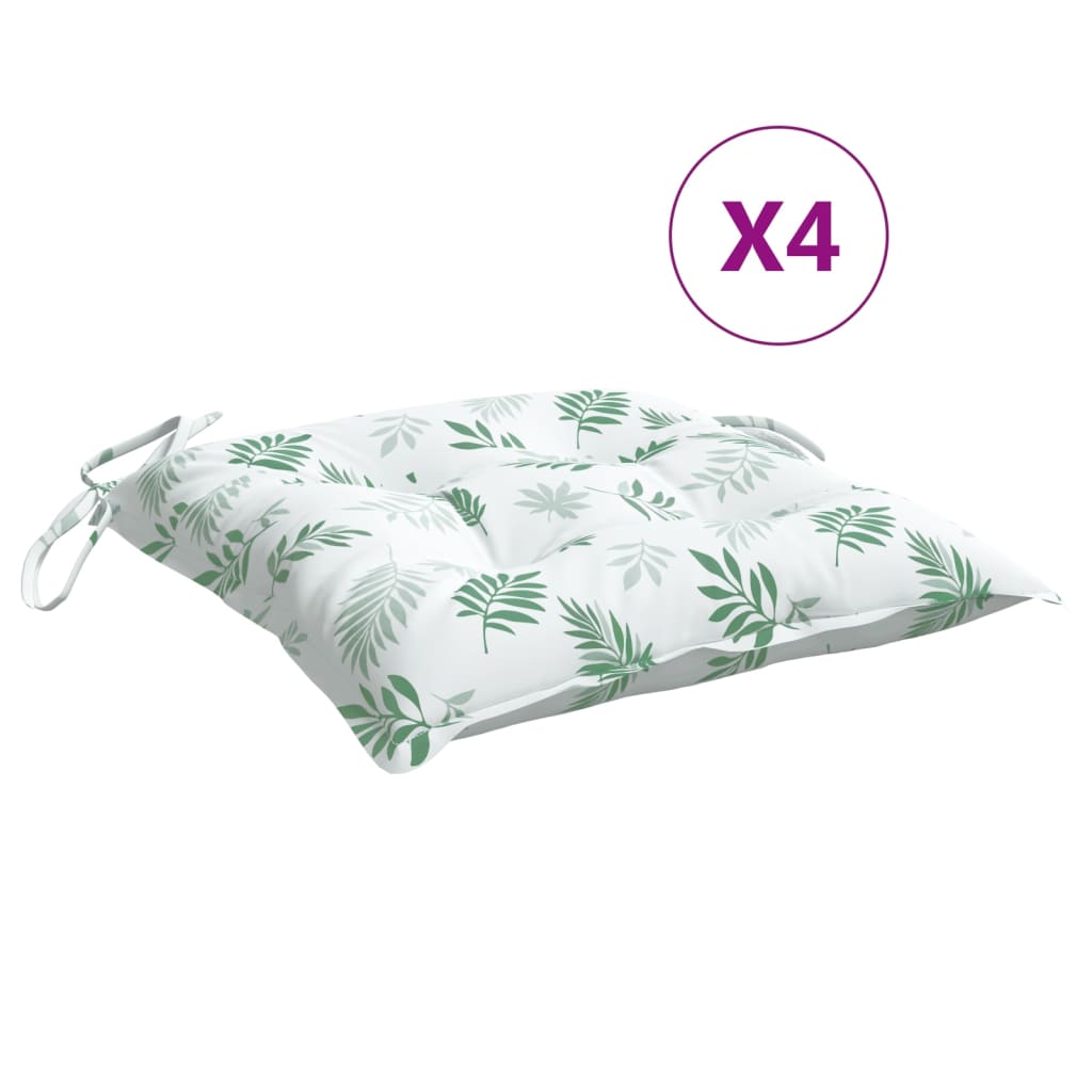 vidaXL Perne de scaun, 4 buc., model frunze, 50x50x7 cm, textil oxford vidaXL Perne de scaun, 4 buc., model frunze, 50x50x7 cm, textil oxford