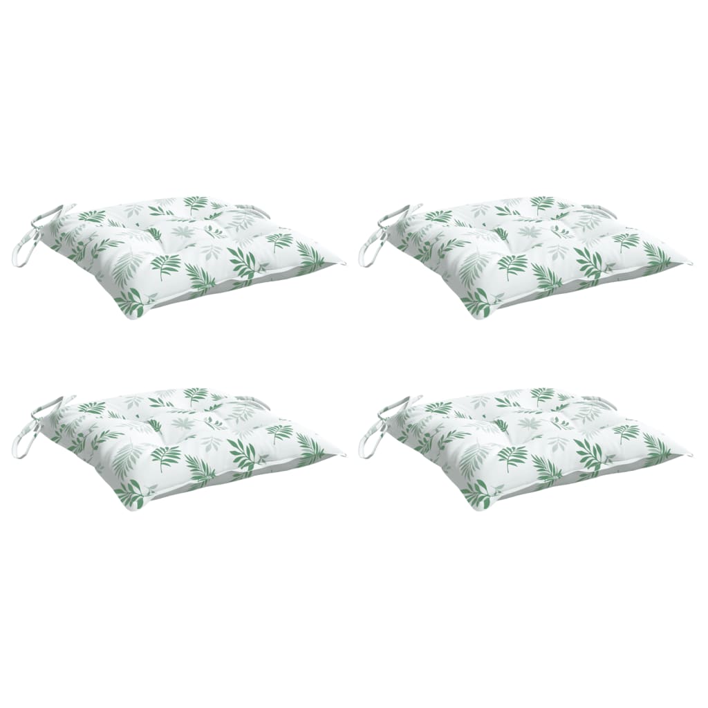 vidaXL Perne de scaun, 4 buc., model frunze, 50x50x7 cm, textil oxford vidaXL Perne de scaun, 4 buc., model frunze, 50x50x7 cm, textil oxford