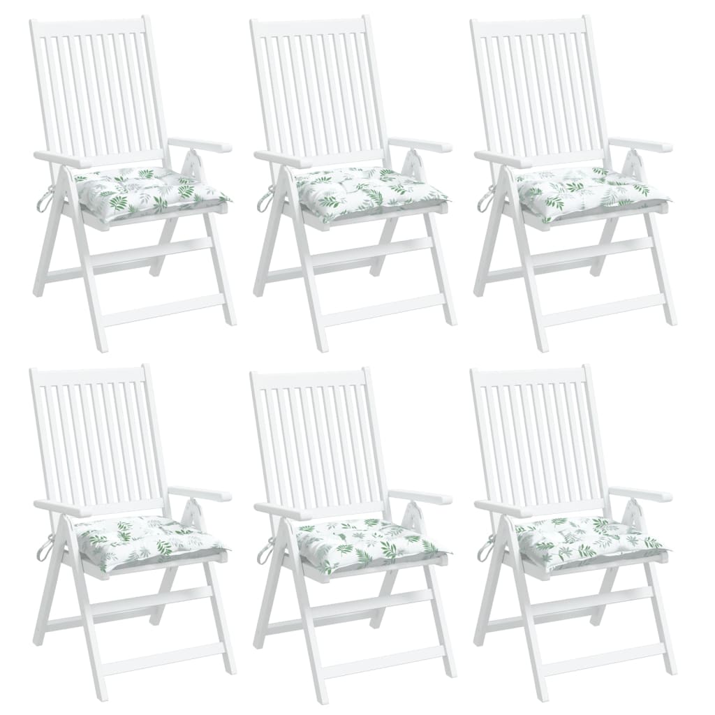 vidaXL Perne de scaun, 6 buc., model frunze, 50x50x7 cm, textil oxford