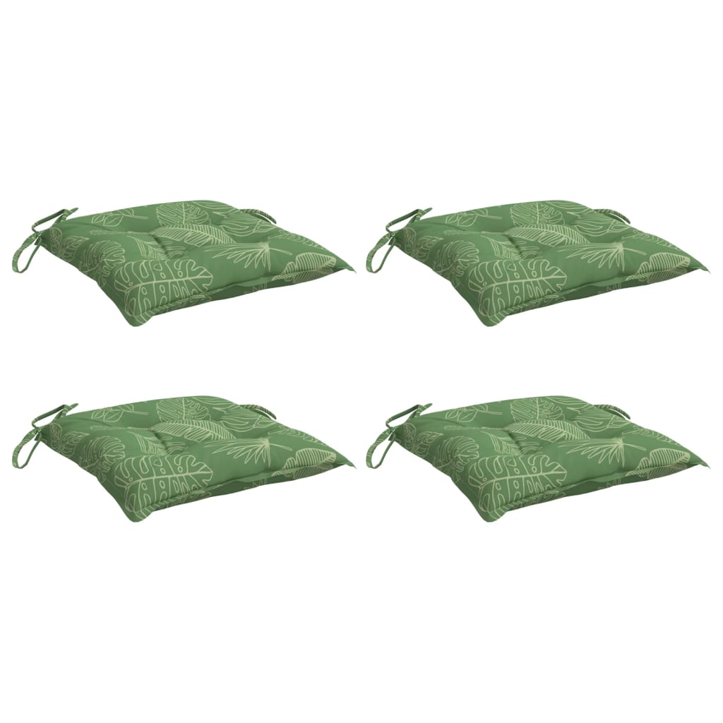 vidaXL Perne de scaun, 4 buc., 50x50x7 cm, textil, model frunze vidaXL Perne de scaun, 4 buc., 50x50x7 cm, textil, model frunze