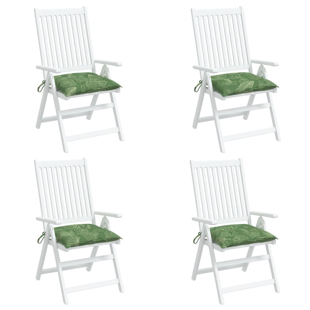 vidaXL Perne de scaun, 4 buc., 50x50x7 cm, textil, model frunze vidaXL Perne de scaun, 4 buc., 50x50x7 cm, textil, model frunze