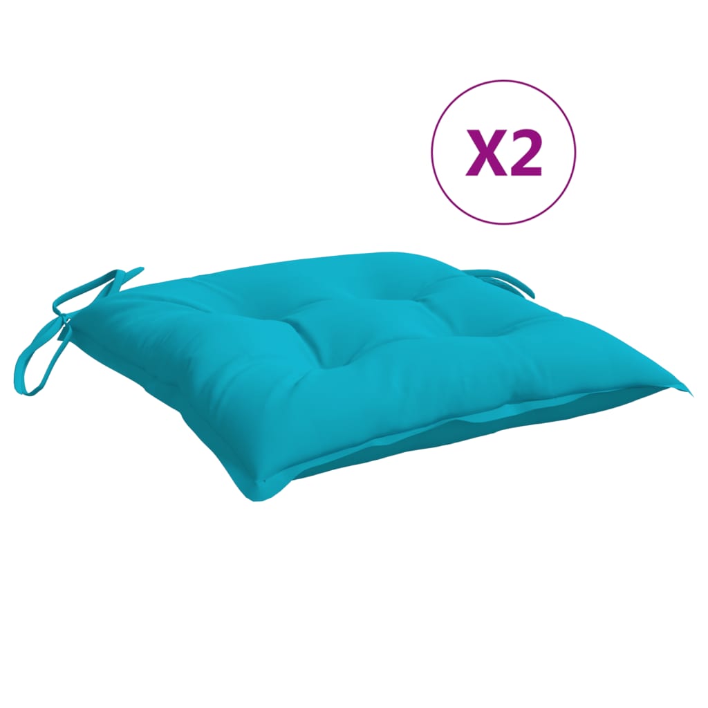 vidaXL Perne de scaun, 2 buc., turcoaz, 50x50x7 cm, textil oxford vidaXL Perne de scaun, 2 buc., turcoaz, 50x50x7 cm, textil oxford