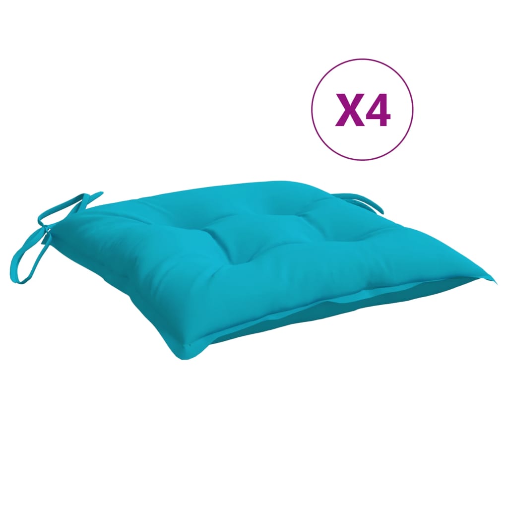 vidaXL Perne de scaun, 4 buc., turcoaz, 50x50x7 cm, textil oxford vidaXL Perne de scaun, 4 buc., turcoaz, 50x50x7 cm, textil oxford