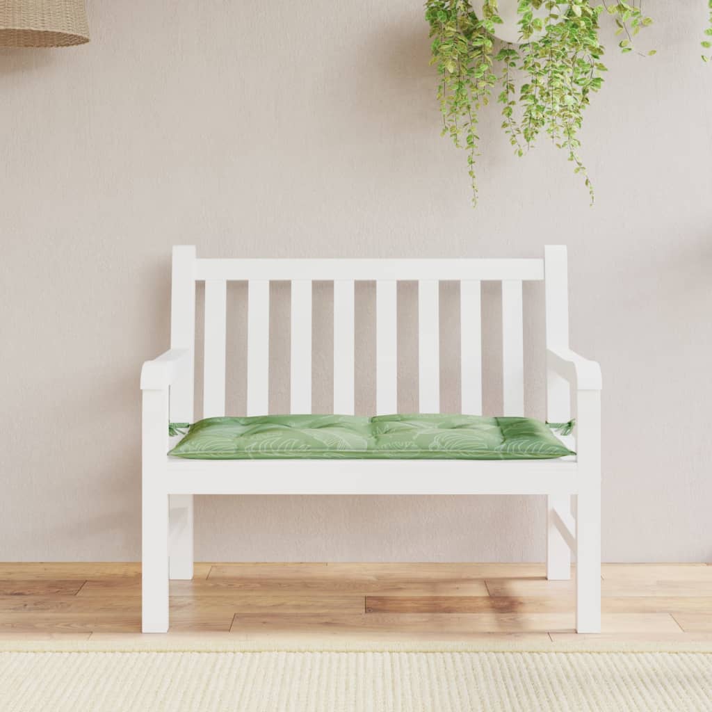 vidaXL Pernă pentru bancă, model frunze, 100x50x7 cm, textil oxford