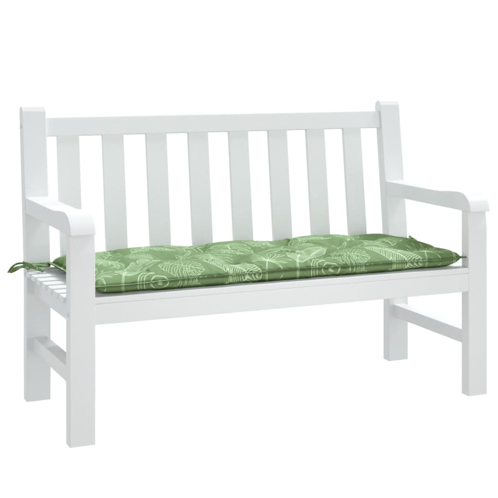 vidaXL Pernă bancă de grădină, model frunze, 120x50x7 cm, textil vidaXL Pernă bancă de grădină, model frunze, 120x50x7 cm, textil